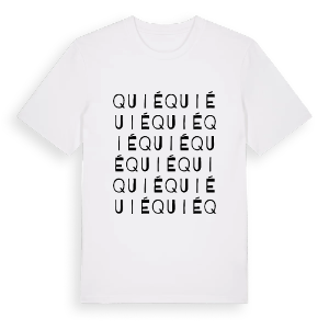 Quié ordlek t-shirt – ekologisk bomull t-shirt från Pinshirt