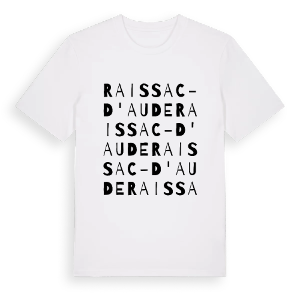 Raissac-d'Aude ordlek t-shirt – ekologisk bomull t-shirt från Pinshirt