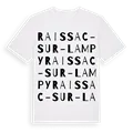 Raissac-sur-Lampy ordlek t-shirt