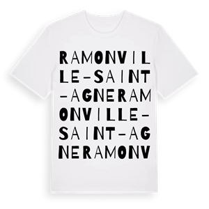 Ramonville-Saint-Agne ordlek t-shirt – ekologisk bomull t-shirt från Pinshirt
