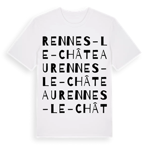 Rennes-le-Château ordlek t-shirt – ekologisk bomull t-shirt från Pinshirt