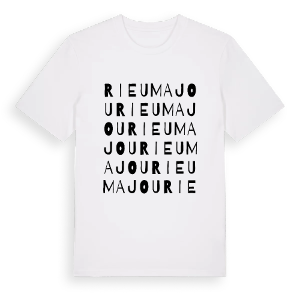 Rieumajou ordlek t-shirt – ekologisk bomull t-shirt från Pinshirt