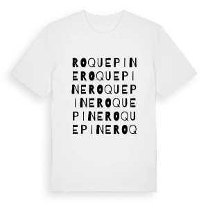 Roquepine ordlek t-shirt – ekologisk bomull t-shirt från Pinshirt