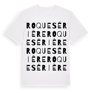 Roquesérière ordlek t-shirt – ekologisk bomull t-shirt från Pinshirt