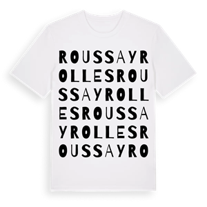 Roussayrolles ordlek t-shirt – ekologisk bomull t-shirt från Pinshirt