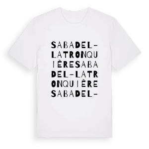 Sabadel-Latronquière ordlek t-shirt – ekologisk bomull t-shirt från Pinshirt