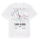 Saint-Alban karta t-shirt