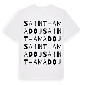 Saint-Amadou ordlek t-shirt – ekologisk bomull t-shirt från Pinshirt
