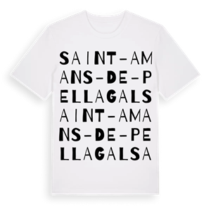 Saint-Amans-de-Pellagal ordlek t-shirt – ekologisk bomull t-shirt från Pinshirt
