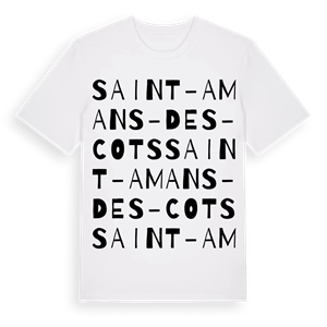 Saint-Amans-des-Cots ordlek t-shirt – ekologisk bomull t-shirt från Pinshirt