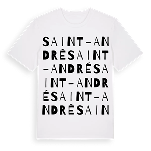 Saint-André ordlek t-shirt – ekologisk bomull t-shirt från Pinshirt