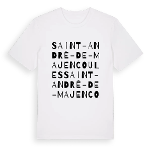 Saint-André-de-Majencoules ordlek t-shirt – ekologisk bomull t-shirt från Pinshirt