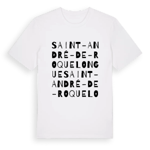 Saint-André-de-Roquelongue ordlek t-shirt – ekologisk bomull t-shirt från Pinshirt