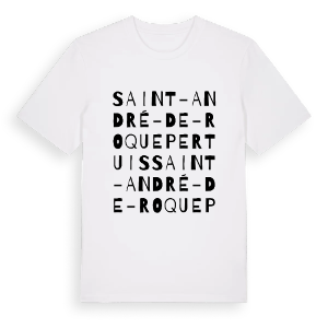 Saint-André-de-Roquepertuis ordlek t-shirt – ekologisk bomull t-shirt från Pinshirt