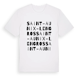 Saint-Aunix-Lengros ordlek t-shirt – ekologisk bomull t-shirt från Pinshirt