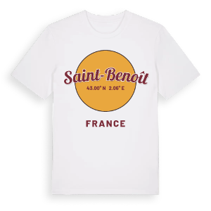 Saint-Benoît cirkel t-shirt – ekologisk bomull t-shirt från Pinshirt