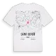 Saint-Benoît karta t-shirt