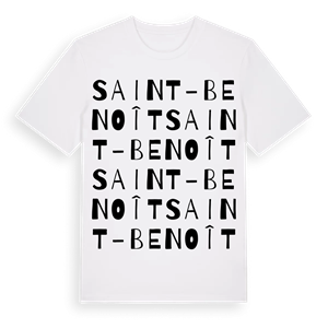 Saint-Benoît ordlek t-shirt – ekologisk bomull t-shirt från Pinshirt