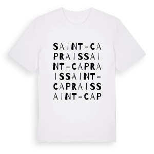 Saint-Caprais ordlek t-shirt – ekologisk bomull t-shirt från Pinshirt