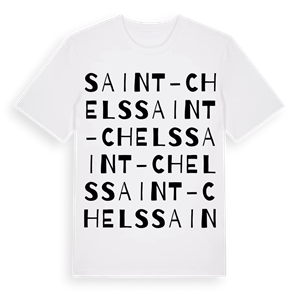Saint-Chels ordlek t-shirt – ekologisk bomull t-shirt från Pinshirt