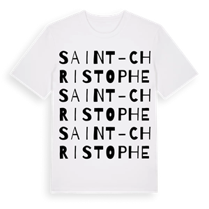 Saint-Christophe ordlek t-shirt – ekologisk bomull t-shirt från Pinshirt