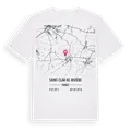 Saint-Clar-de-Rivière karta t-shirt
