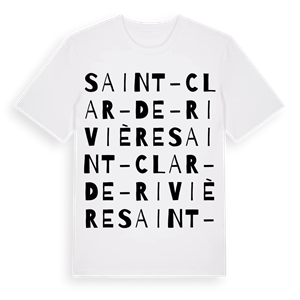 Saint-Clar-de-Rivière ordlek t-shirt – ekologisk bomull t-shirt från Pinshirt