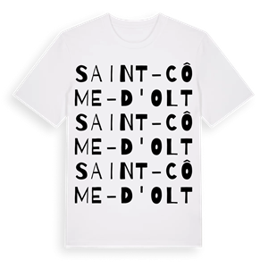 Saint-Côme-d'Olt ordlek t-shirt – ekologisk bomull t-shirt från Pinshirt
