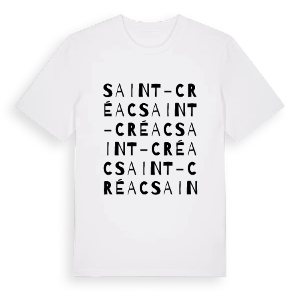 Saint-Créac ordlek t-shirt – ekologisk bomull t-shirt från Pinshirt