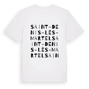 Saint-Denis-lès-Martel ordlek t-shirt – ekologisk bomull t-shirt från Pinshirt