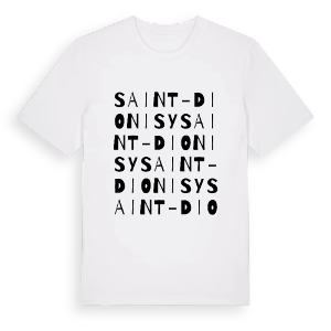 Saint-Dionisy ordlek t-shirt – ekologisk bomull t-shirt från Pinshirt