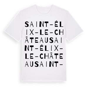 Saint-Élix-le-Château ordlek t-shirt – ekologisk bomull t-shirt från Pinshirt