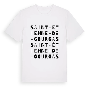 Saint-Étienne-de-Gourgas ordlek t-shirt – ekologisk bomull t-shirt från Pinshirt