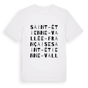 Saint-Étienne-Vallée-Française ordlek t-shirt – ekologisk bomull t-shirt från Pinshirt