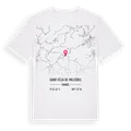 Saint-Félix-de-Pallières karta t-shirt