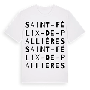 Saint-Félix-de-Pallières ordlek t-shirt – ekologisk bomull t-shirt från Pinshirt