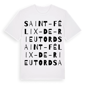 Saint-Félix-de-Rieutord ordlek t-shirt – ekologisk bomull t-shirt från Pinshirt
