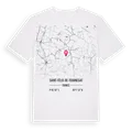Saint-Félix-de-Tournegat karta t-shirt