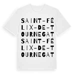 Saint-Félix-de-Tournegat ordlek t-shirt – ekologisk bomull t-shirt från Pinshirt