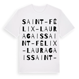 Saint-Félix-Lauragais ordlek t-shirt – ekologisk bomull t-shirt från Pinshirt