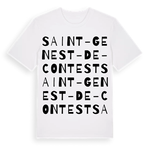Saint-Genest-de-Contest ordlek t-shirt – ekologisk bomull t-shirt från Pinshirt