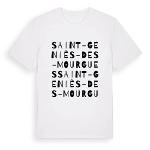 Saint-Geniès-des-Mourgues ordlek t-shirt – ekologisk bomull t-shirt från PinShirt