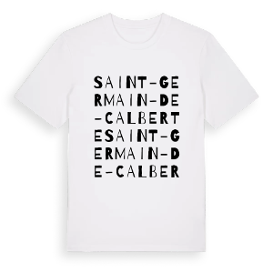 Saint-Germain-de-Calberte ordlek t-shirt – ekologisk bomull t-shirt från Pinshirt