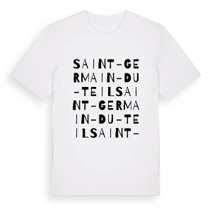 Saint-Germain-du-Teil ordlek t-shirt – ekologisk bomull t-shirt från Pinshirt