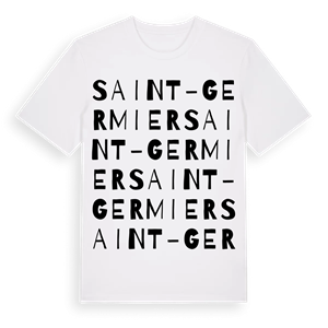 Saint-Germier ordlek t-shirt – ekologisk bomull t-shirt från Pinshirt