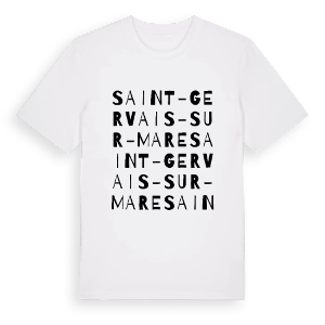 Saint-Gervais-sur-Mare ordlek t-shirt – ekologisk bomull t-shirt från Pinshirt