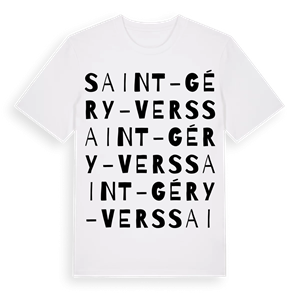 Saint-Géry-Vers ordlek t-shirt – ekologisk bomull t-shirt från Pinshirt