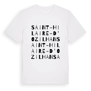 Saint-Hilaire-d'Ozilhan ordlek t-shirt – ekologisk bomull t-shirt från Pinshirt