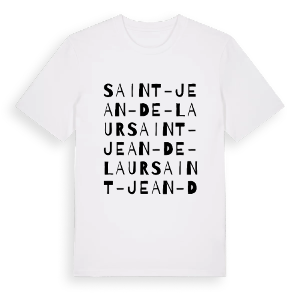 Saint-Jean-de-Laur ordlek t-shirt – ekologisk bomull t-shirt från Pinshirt