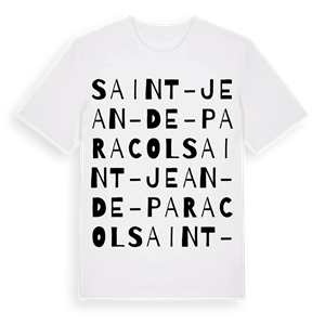 Saint-Jean-de-Paracol ordlek t-shirt – ekologisk bomull t-shirt från Pinshirt
